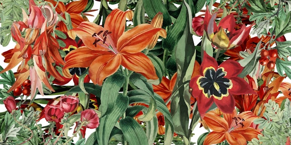 Floral Orange White