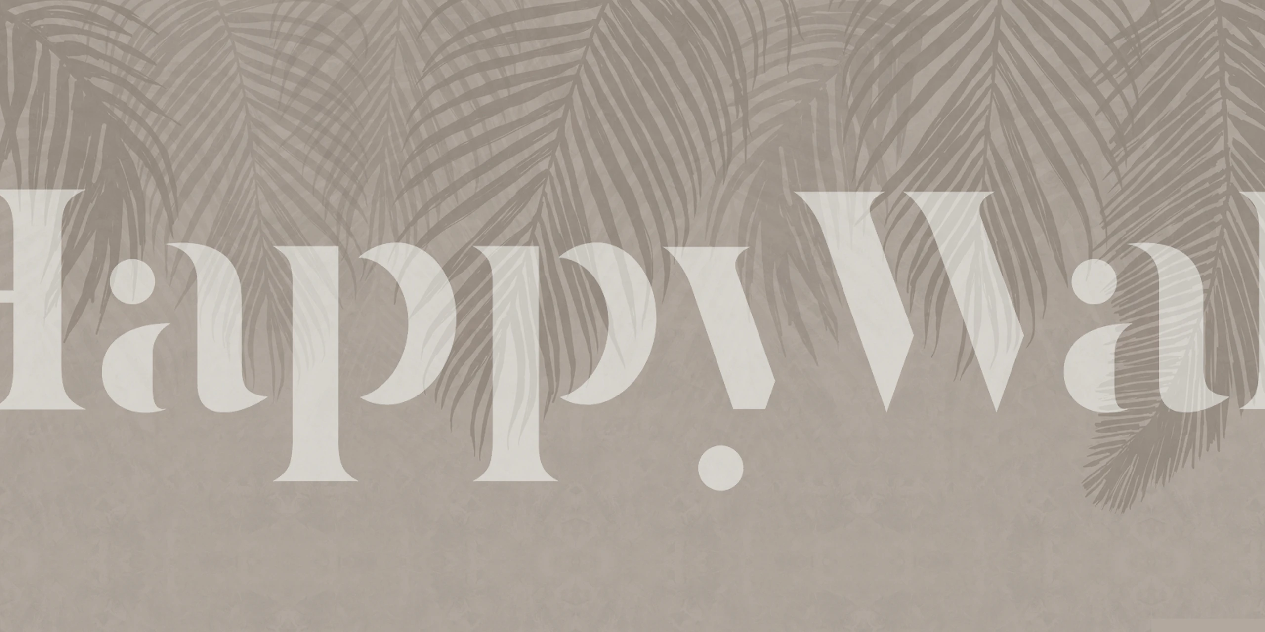 Palm Leaves Betong wallpaper in a room