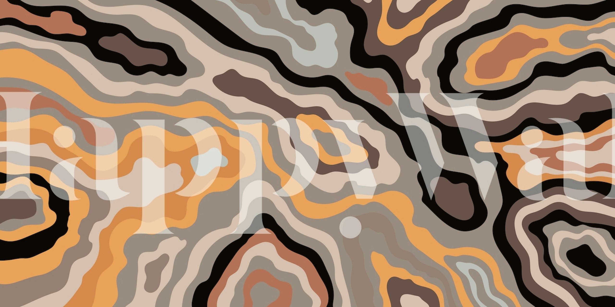 Abstract Maps Sunset tapetti huoneessa