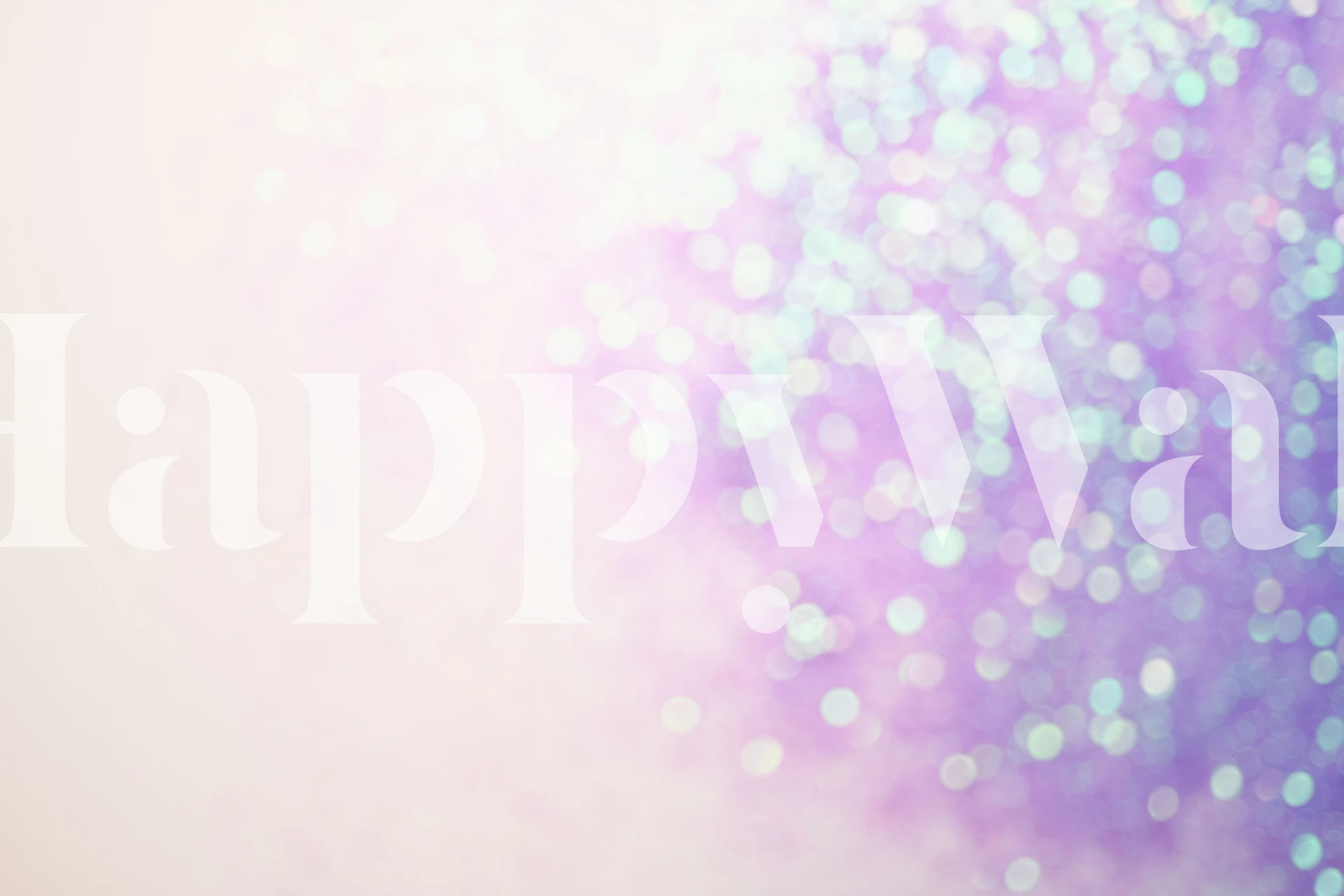 Iridescent bokeh pattern in purple and blue tones wallpaper