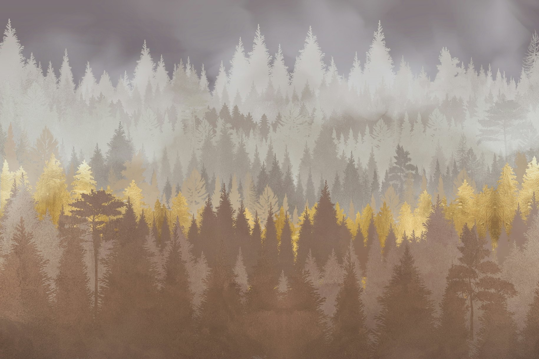 Forest Gold Wallpaper Buy Online on Happywall