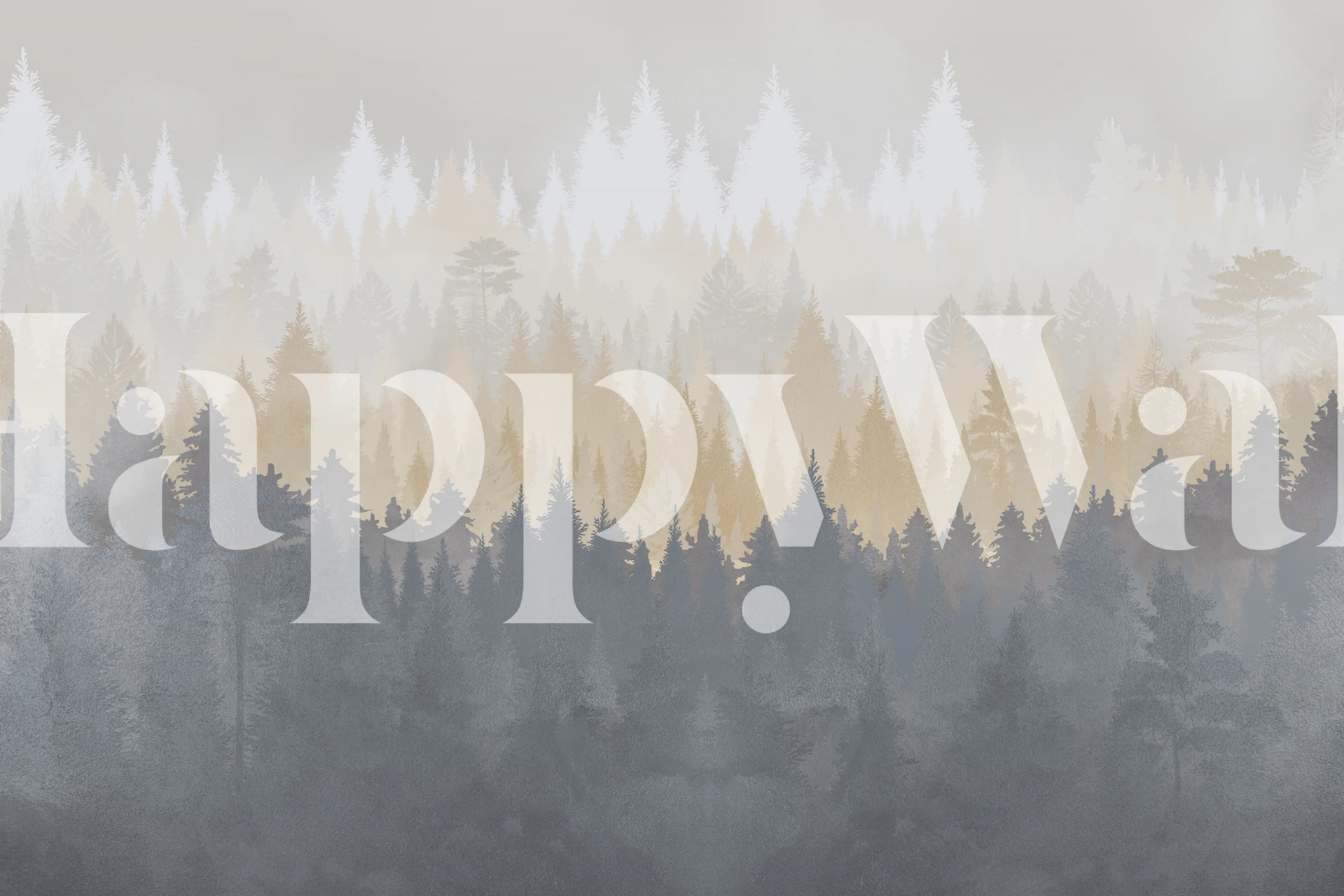 Carta da parati Forest Scandinavian in una stanza