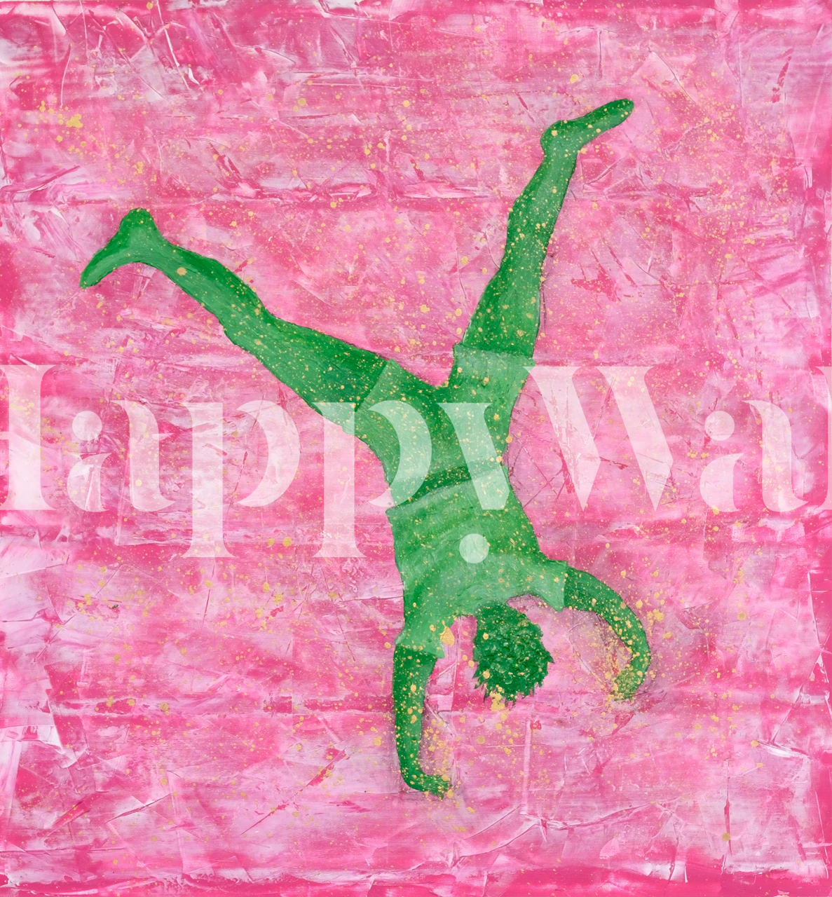 Papel de parede Vibrant Good News em um quarto