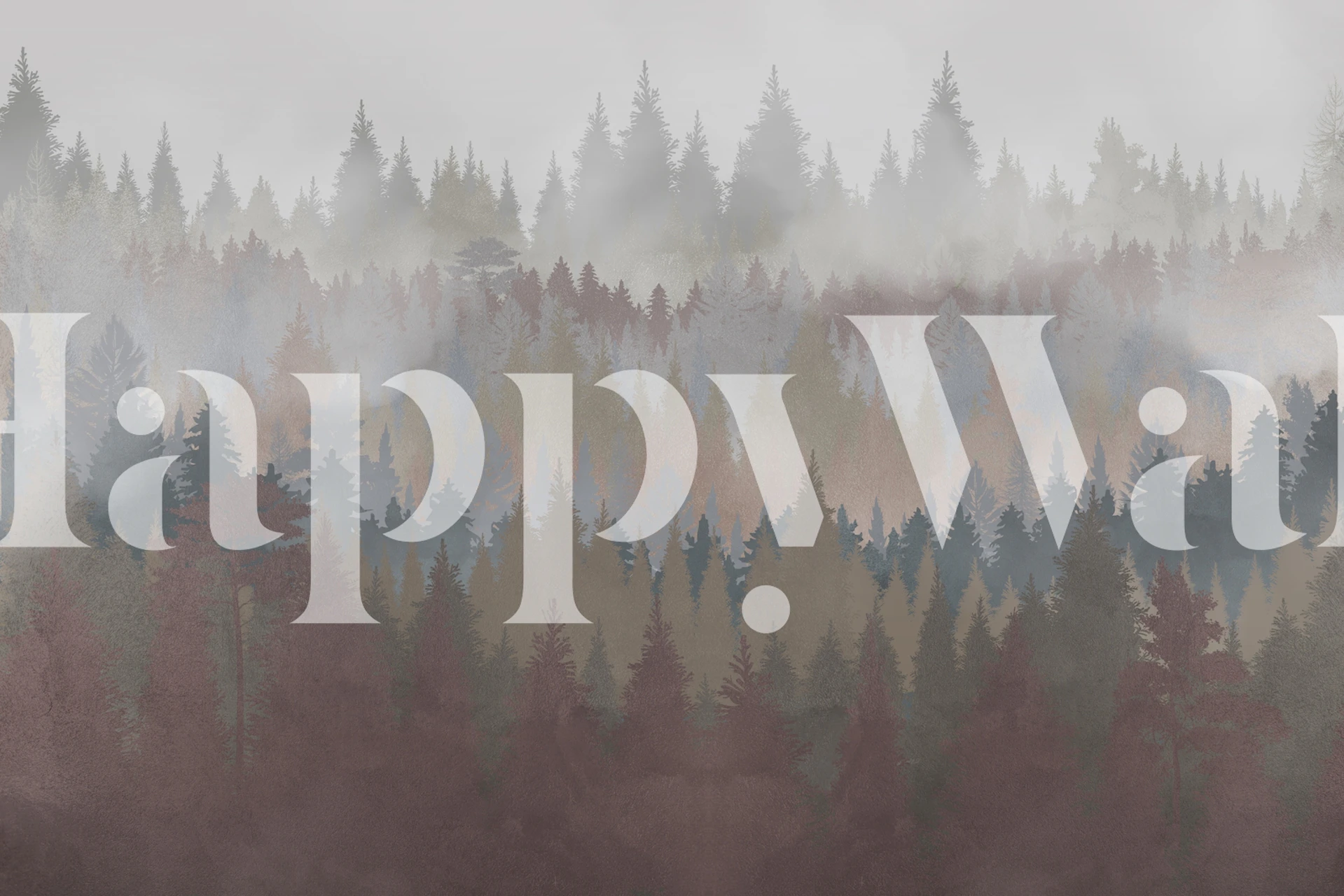 Design tapety Forest Fall w pokoju