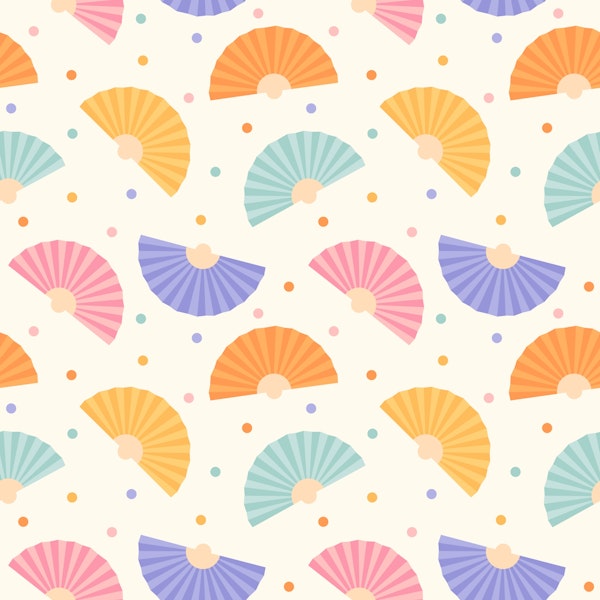 Hand Fans - Pastel