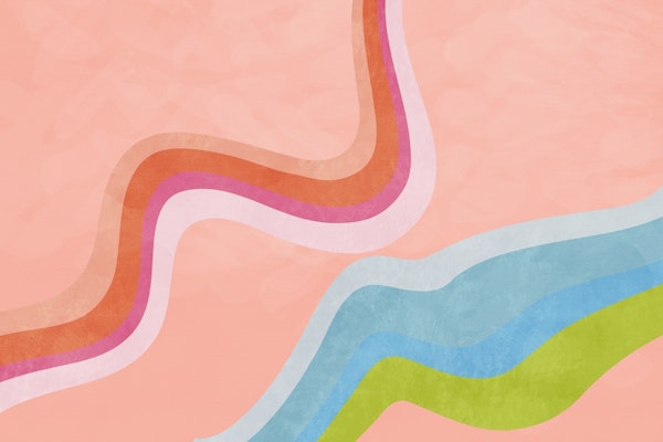 Modern spring swirls 70s