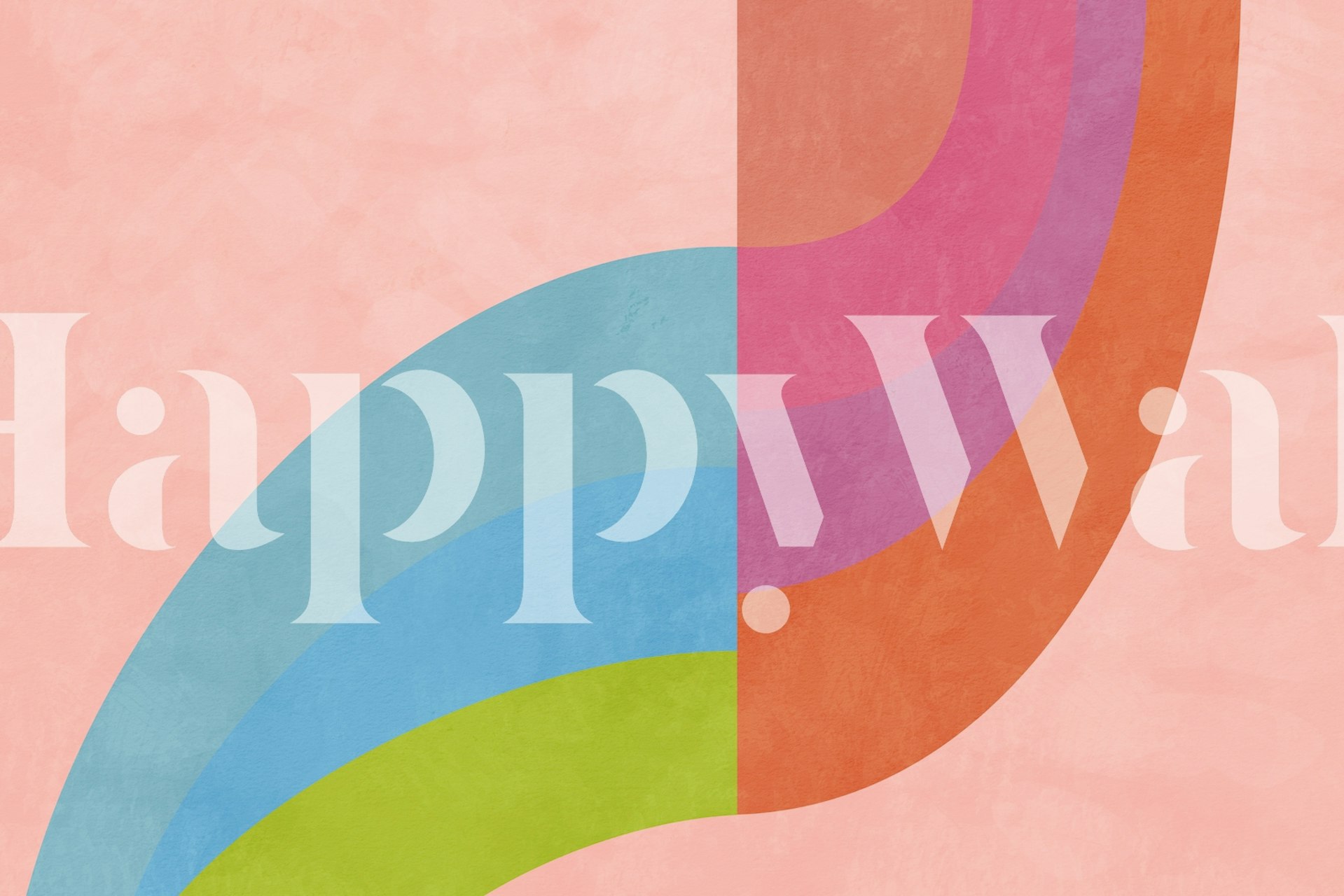 Modern abstract wallpaper with rainbow arcs