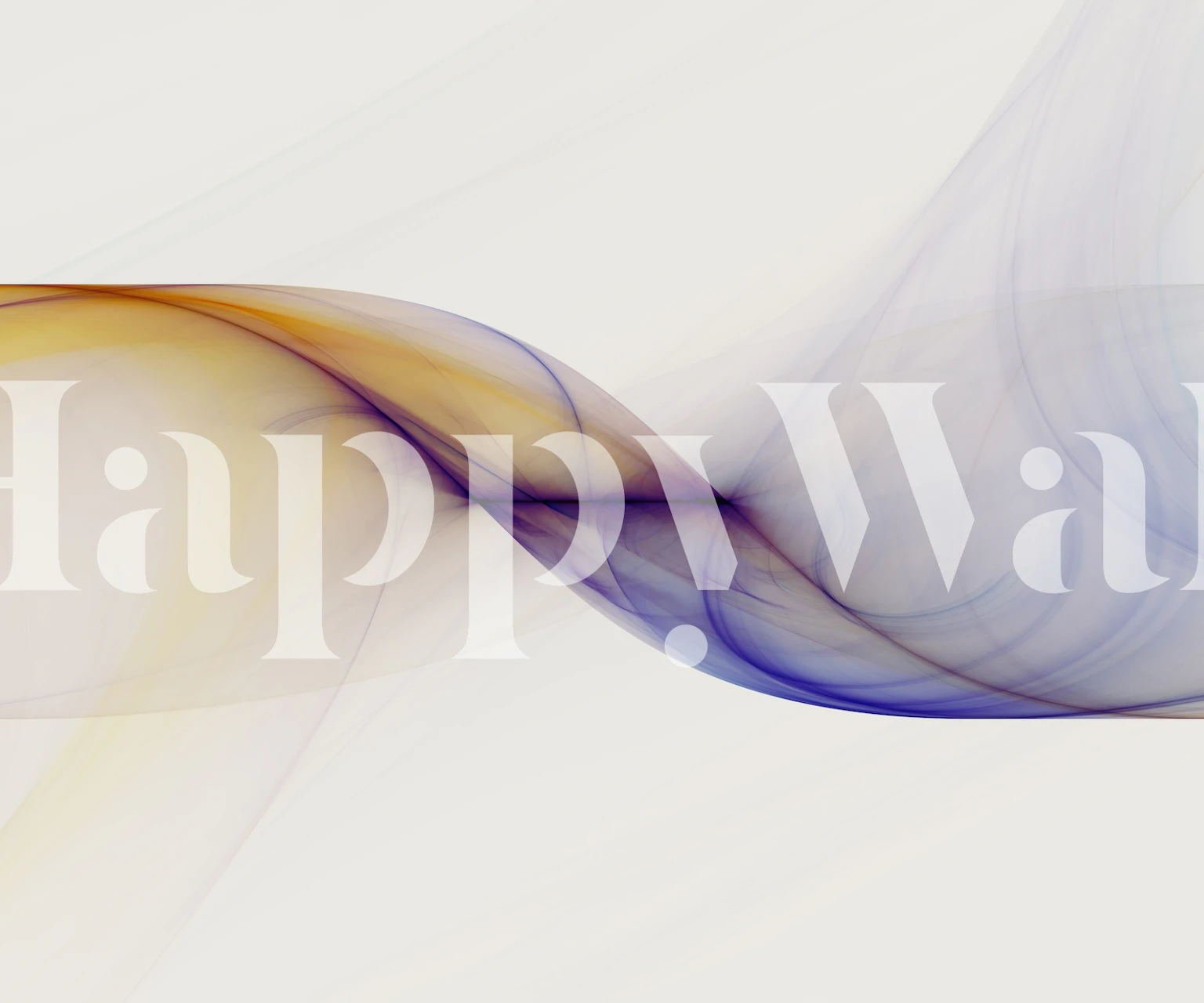 Flowing blue and yellow abstract swirl wallpaper