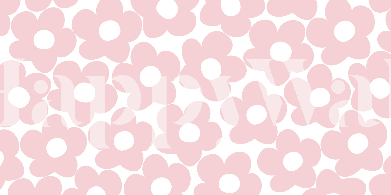 Buy Blush Pink Retro Daisies 1 Wallpaper Happywall