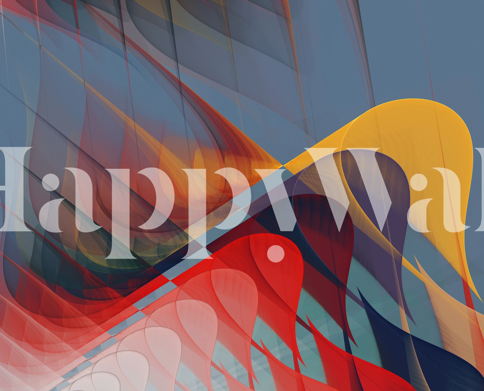 Vibrational Elevation τοιχογραφία με πολύχρωμα επικαλυπτόμενα σχήματα