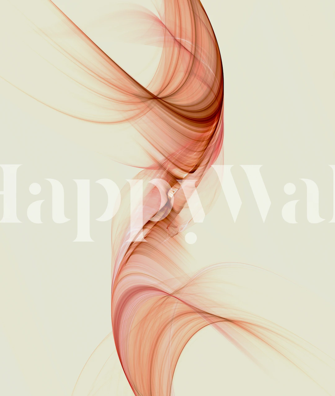 Abstract red and beige swirling patterns wallpaper