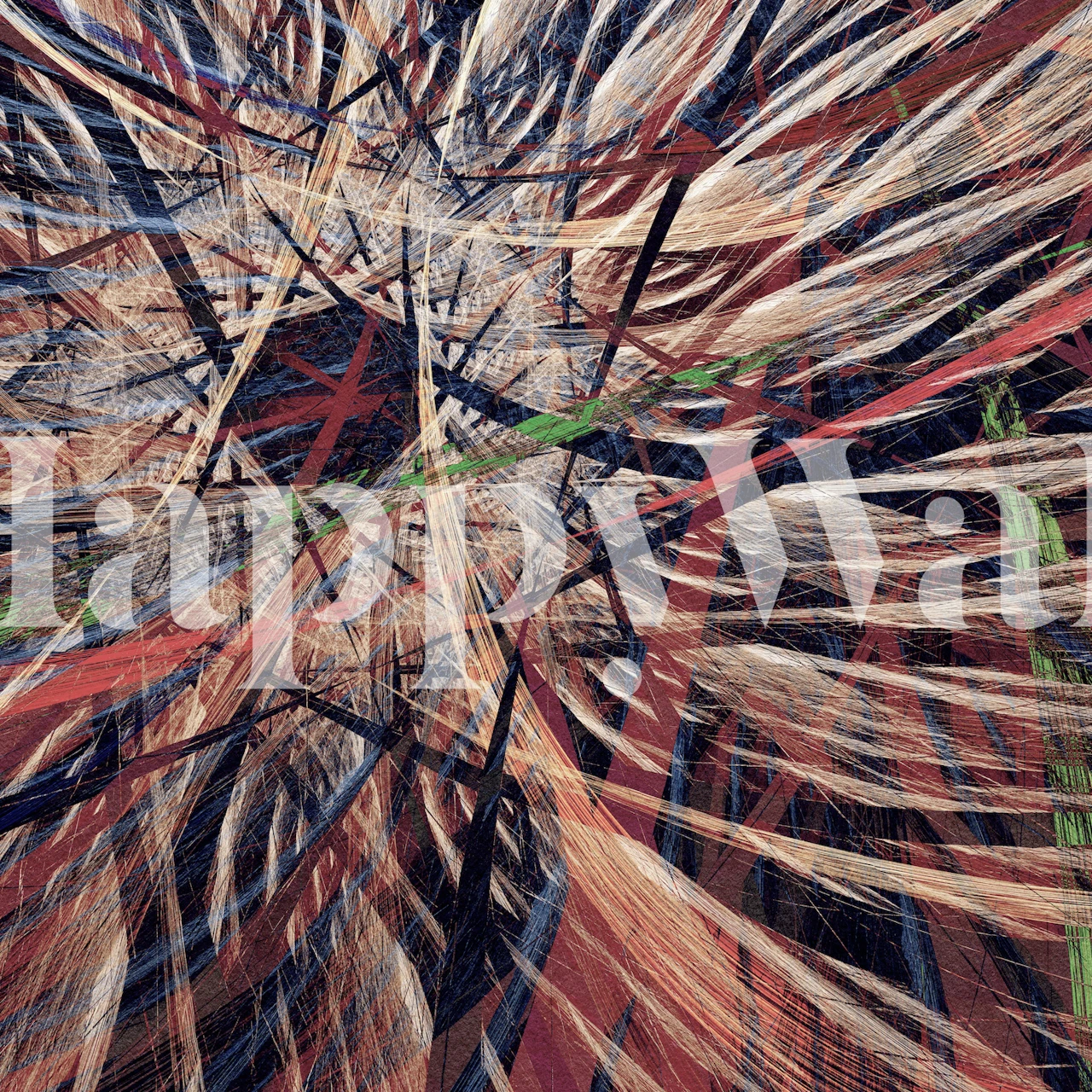 Abstract design wall mural with earthy tones and intricate patterns called CreativeWeb.