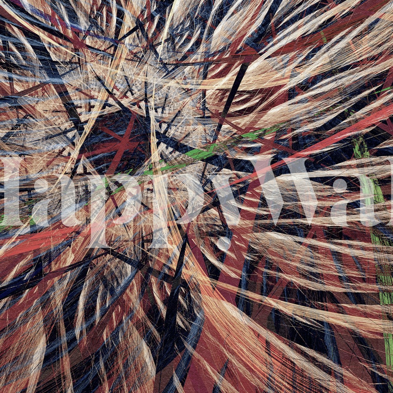 Zidni mural apstraktnog dizajna sa zemljanim tonovima i složenim uzorcima nazvan CreativeWeb.