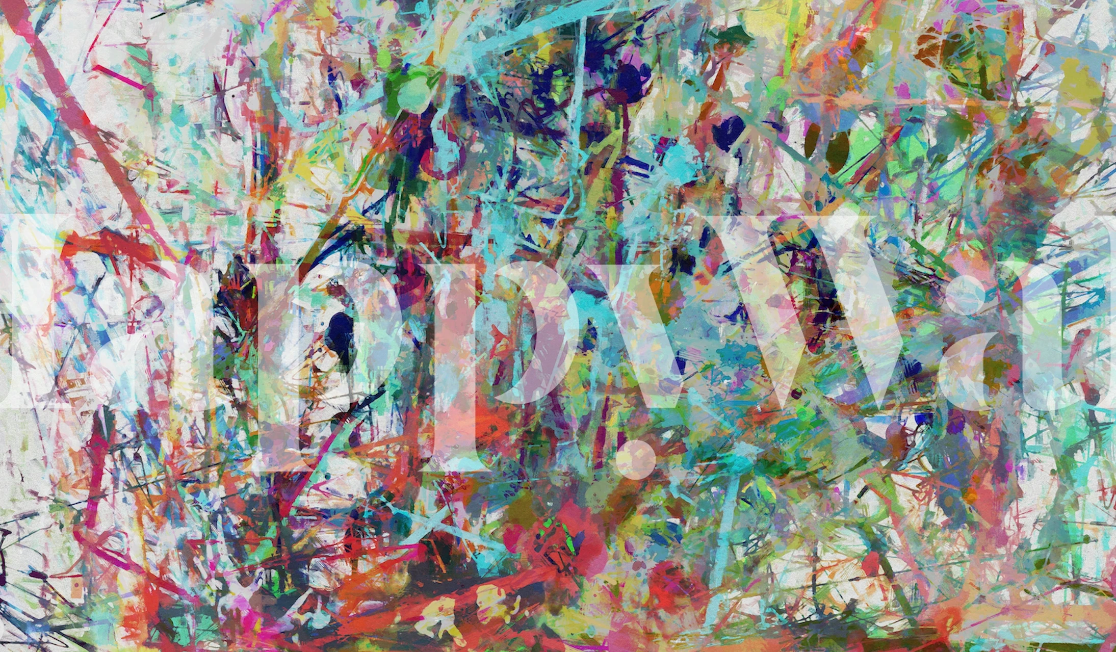 Colorful abstract paint splatter in vibrant hues wallpaper