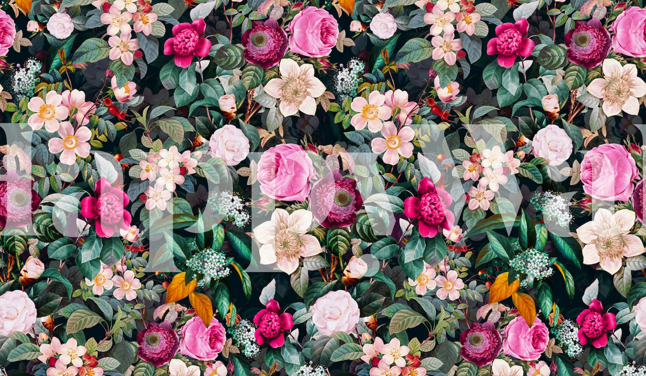 Witches Garden II floral wallpaper in a room