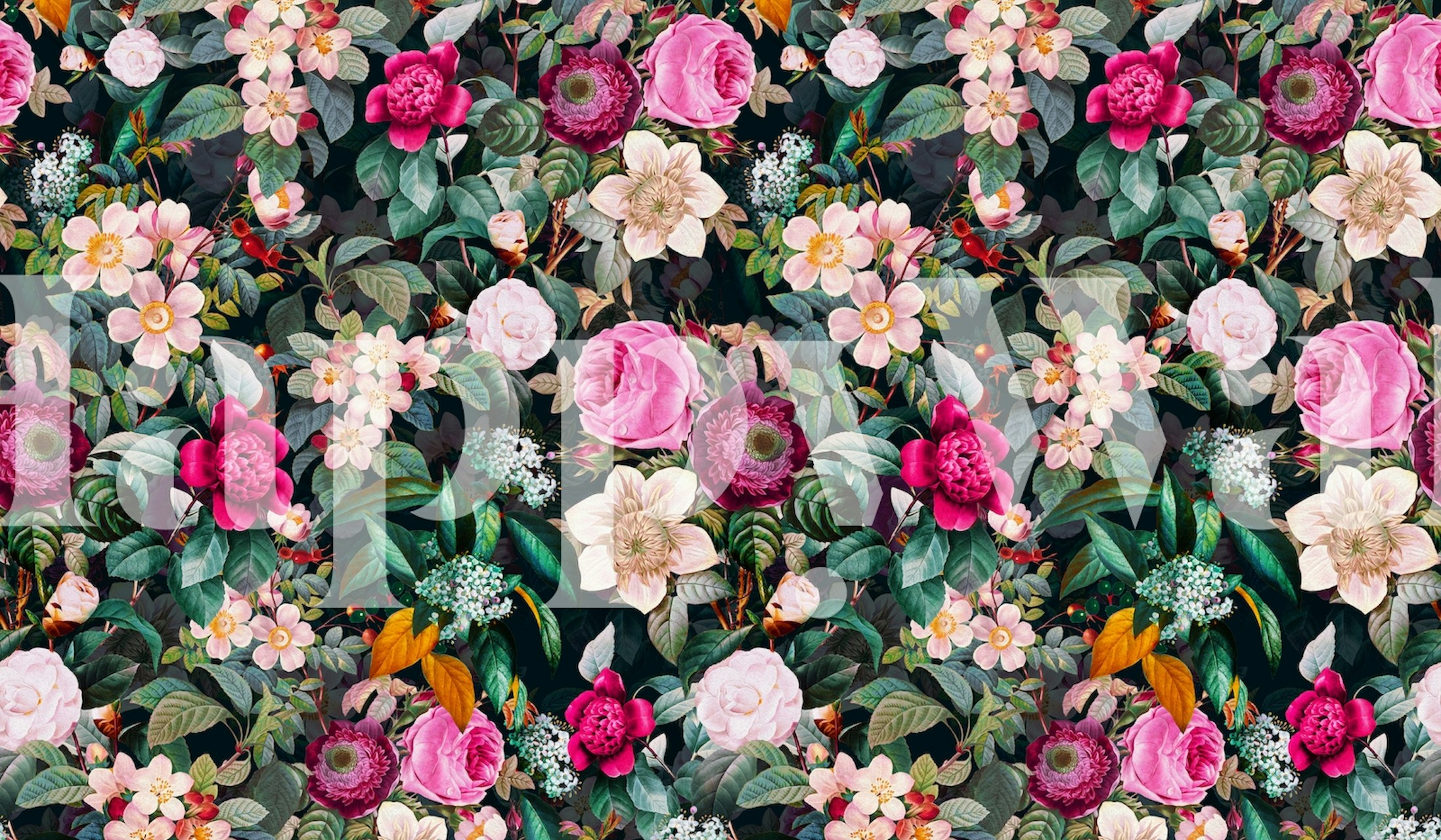 Witches Garden II floral wallpaper in a room