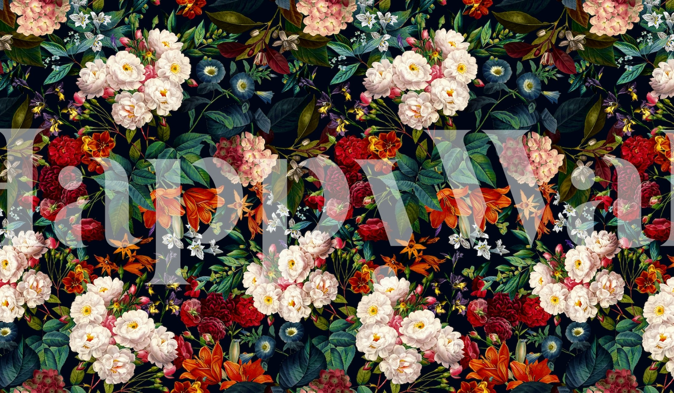 Midnight Garden XXV blomster tapet i et rum