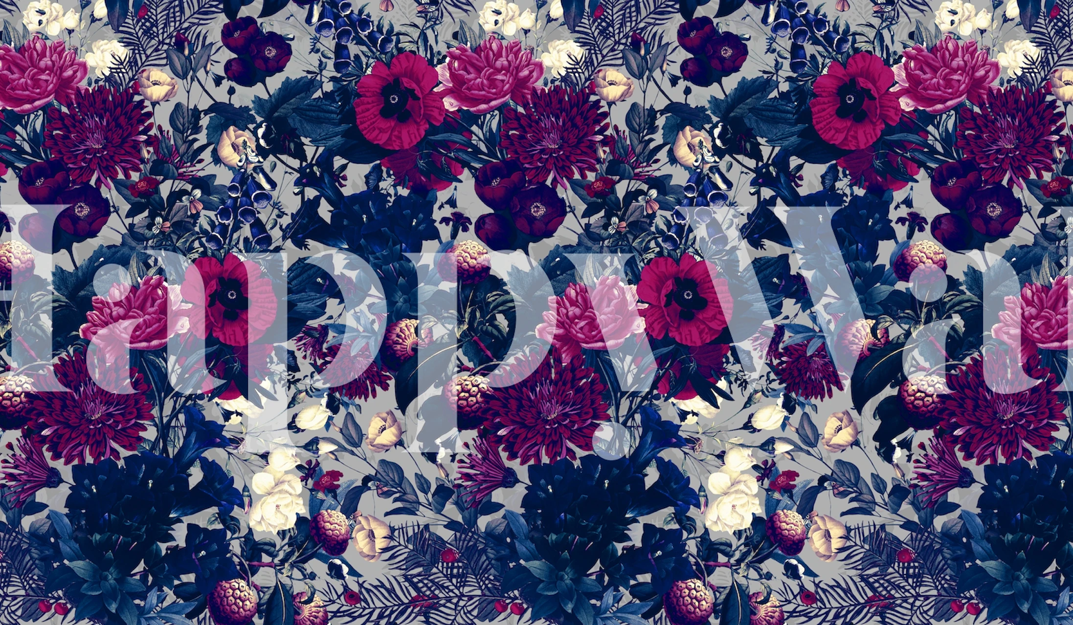 Květný design tapety s Autumn Flowers