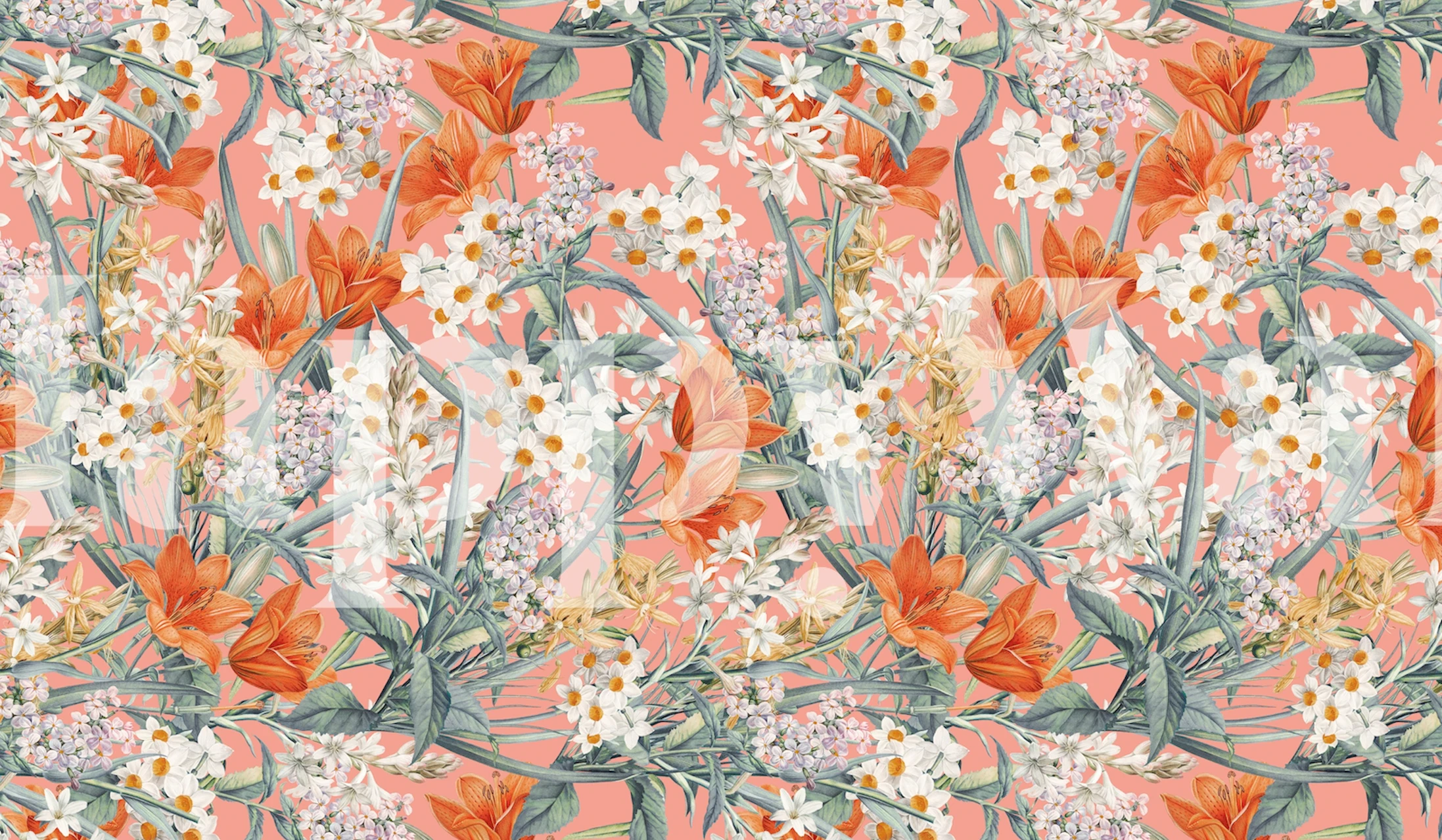 Flower Vintage Garden IV wallpaper in room