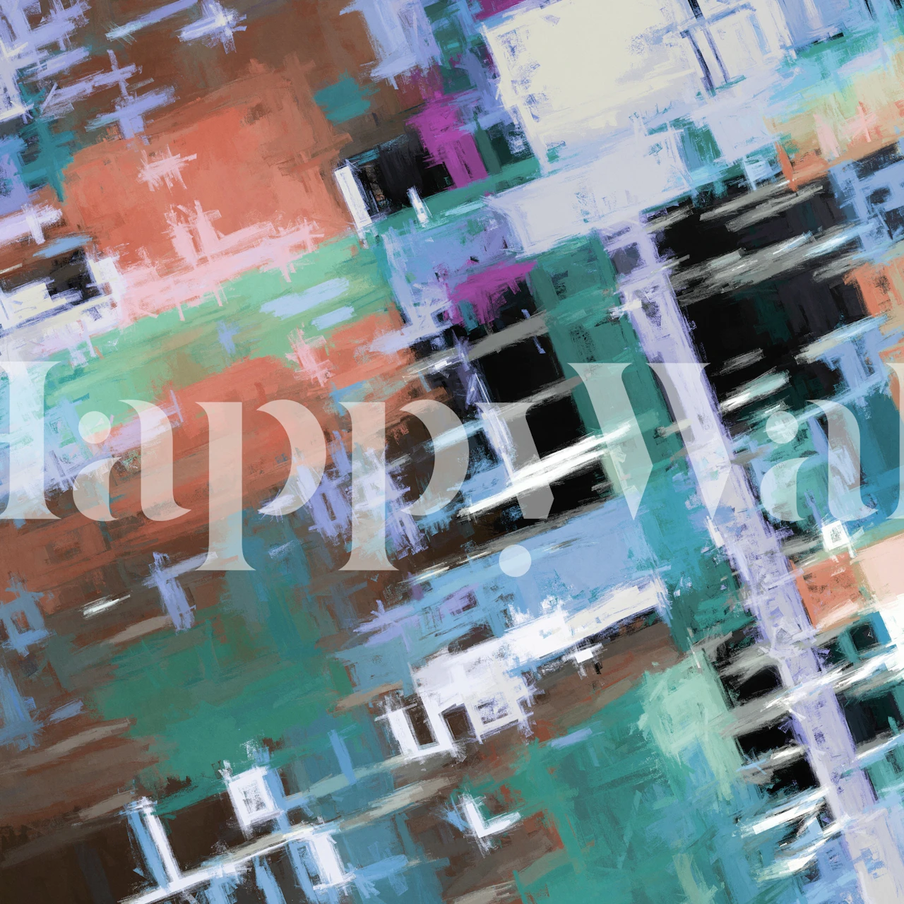 Abstract geometric shapes in vibrant colors wallpaper