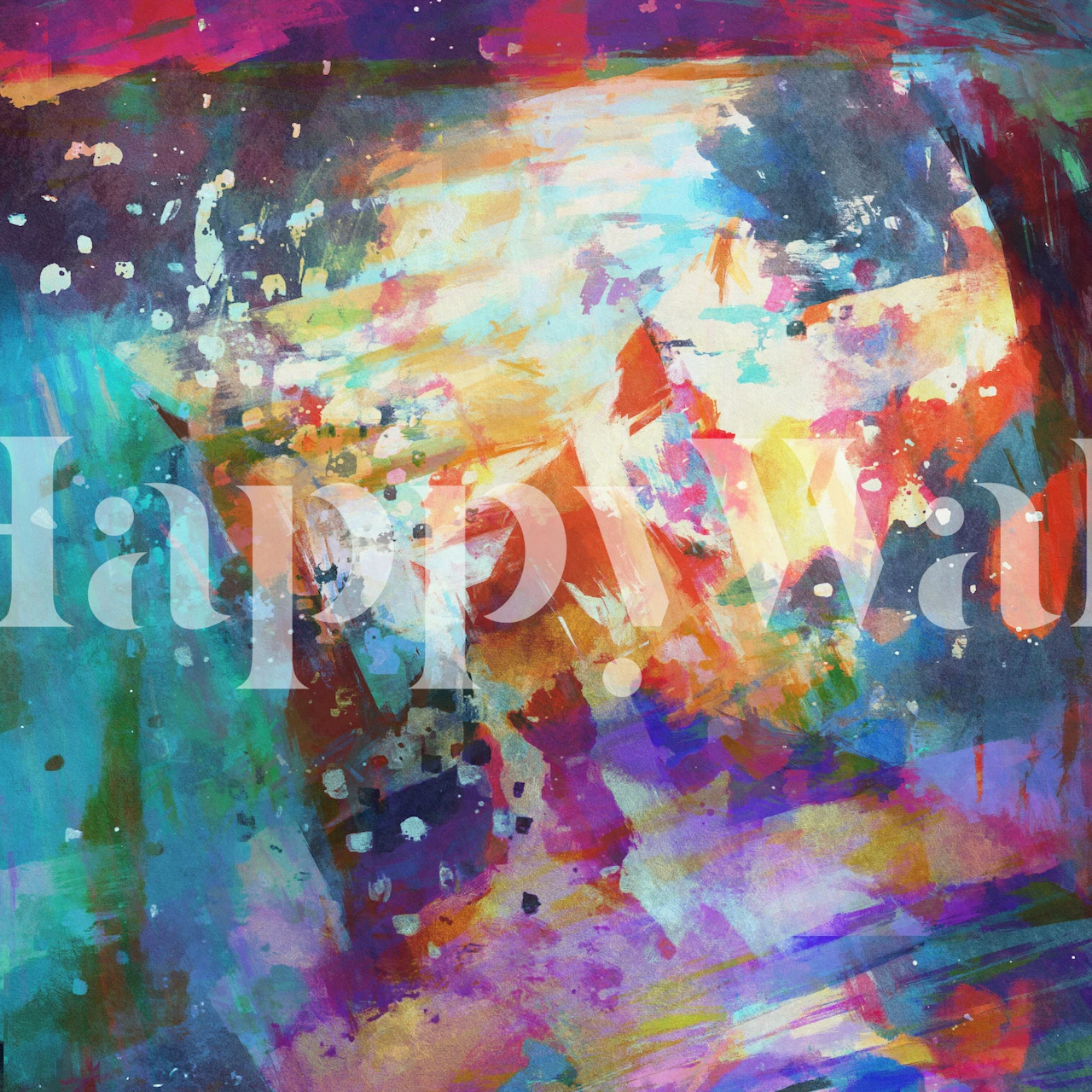 Colorful abstract brushstrokes in vibrant hues wallpaper