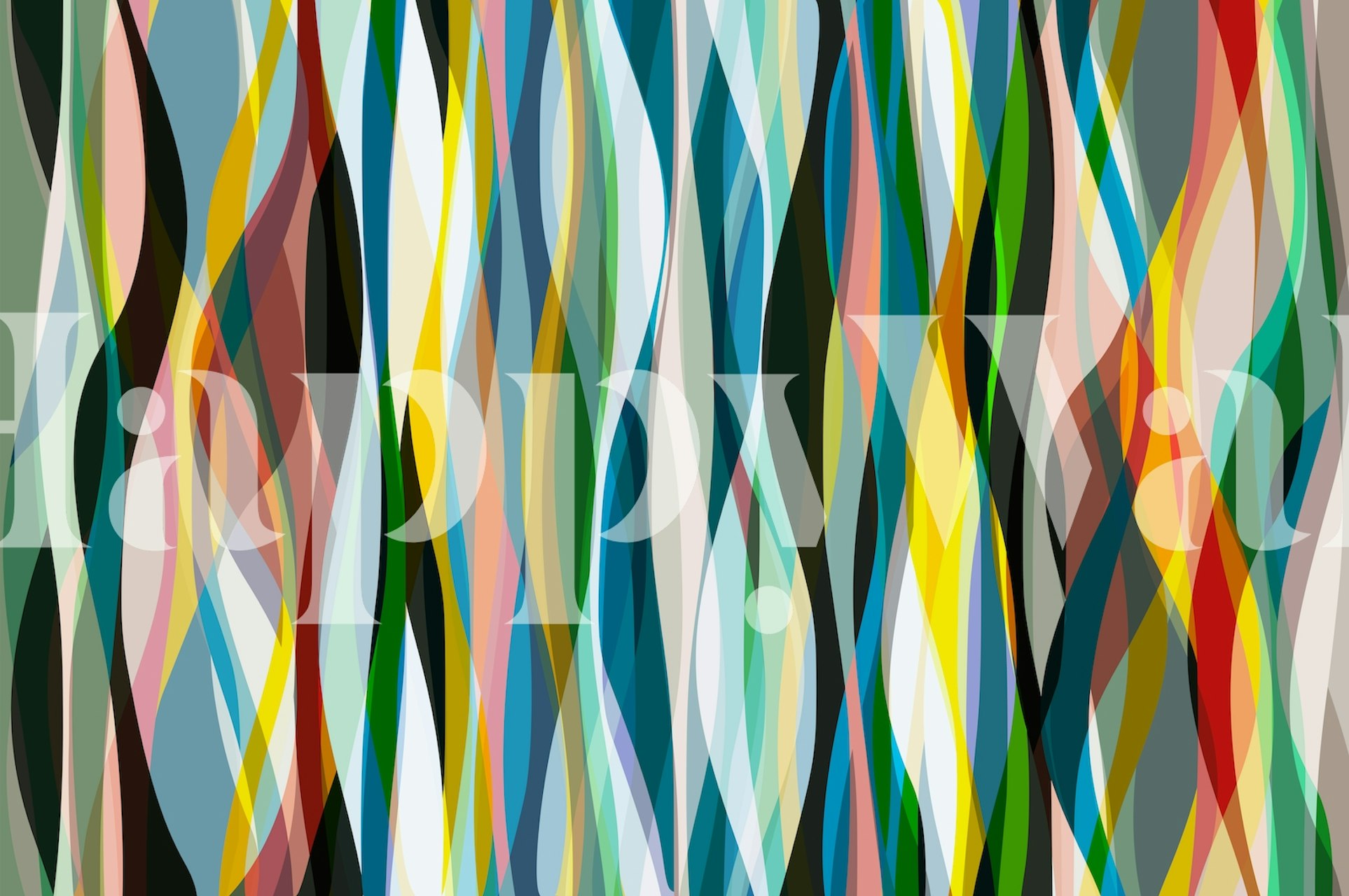 Colorful abstract wave patterns in vibrant hues wallpaper