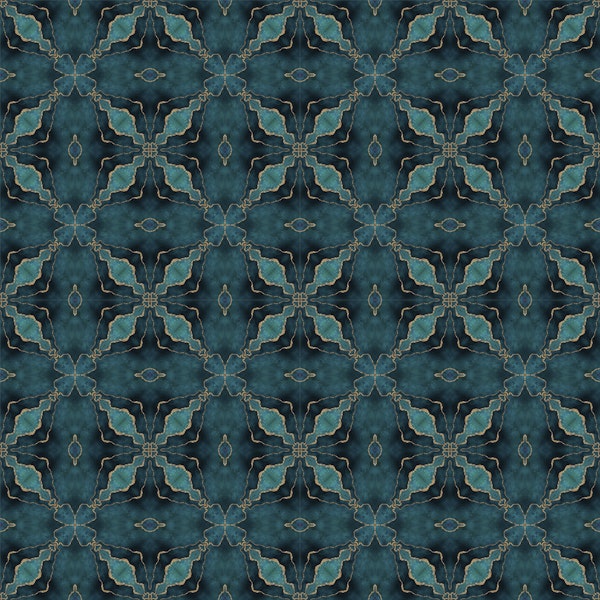 Turquoise Gold Marble Tiles