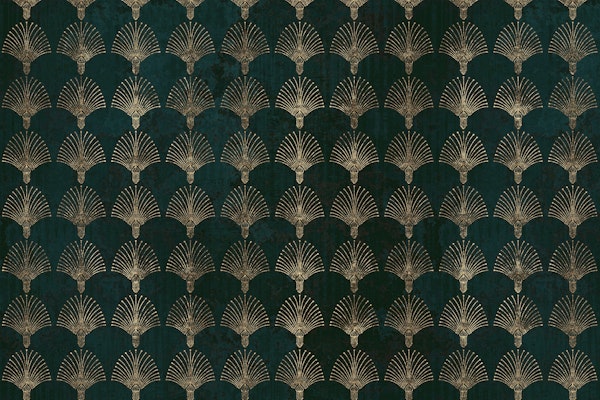 Elegant Art Deco Golden Teal