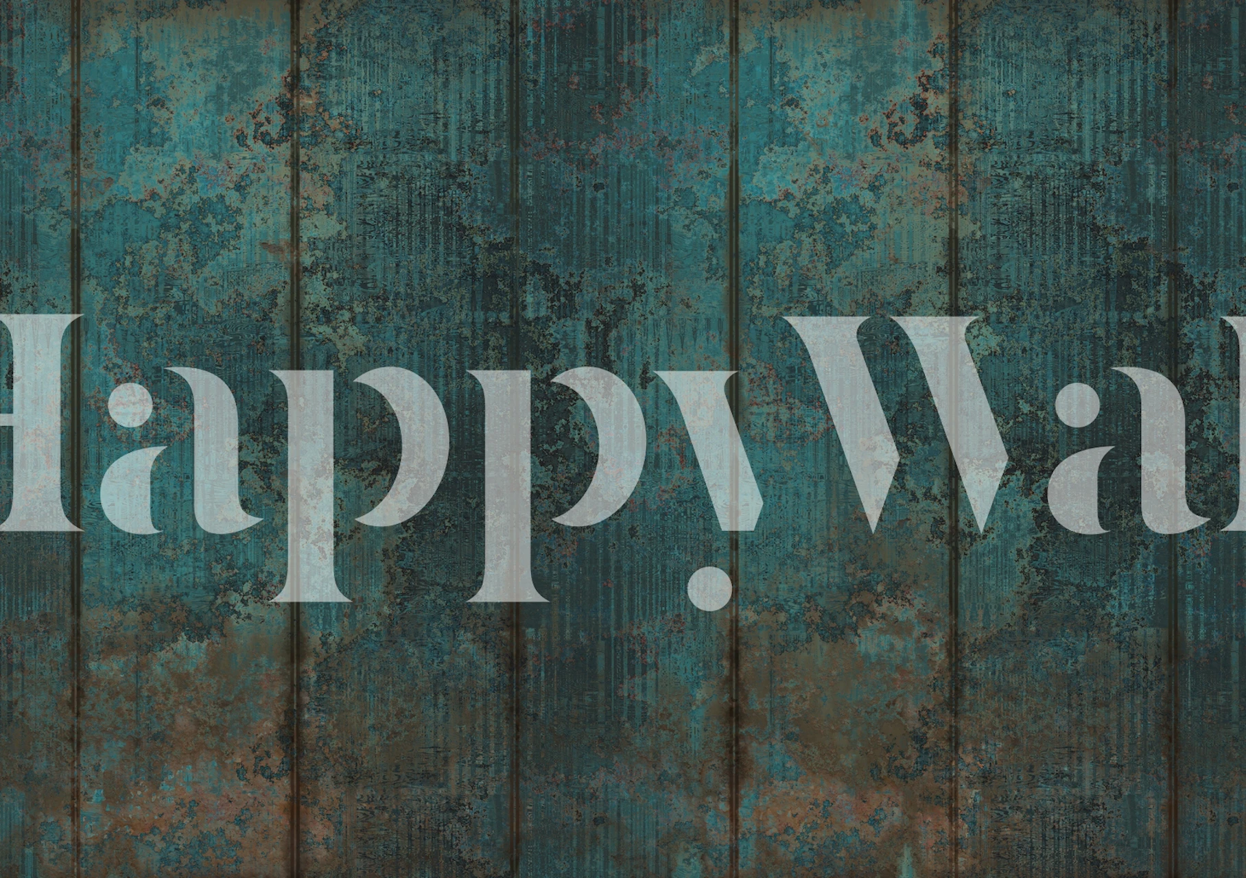 Distressed Metal Panels tapet i et rom