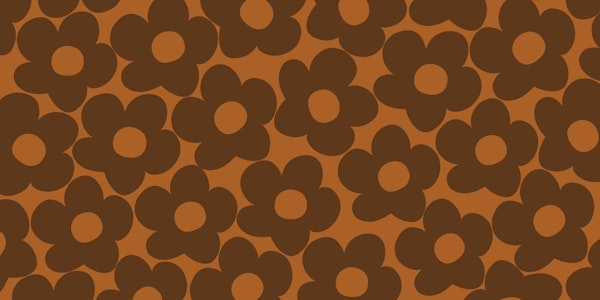 Brown Retro Daisies 1