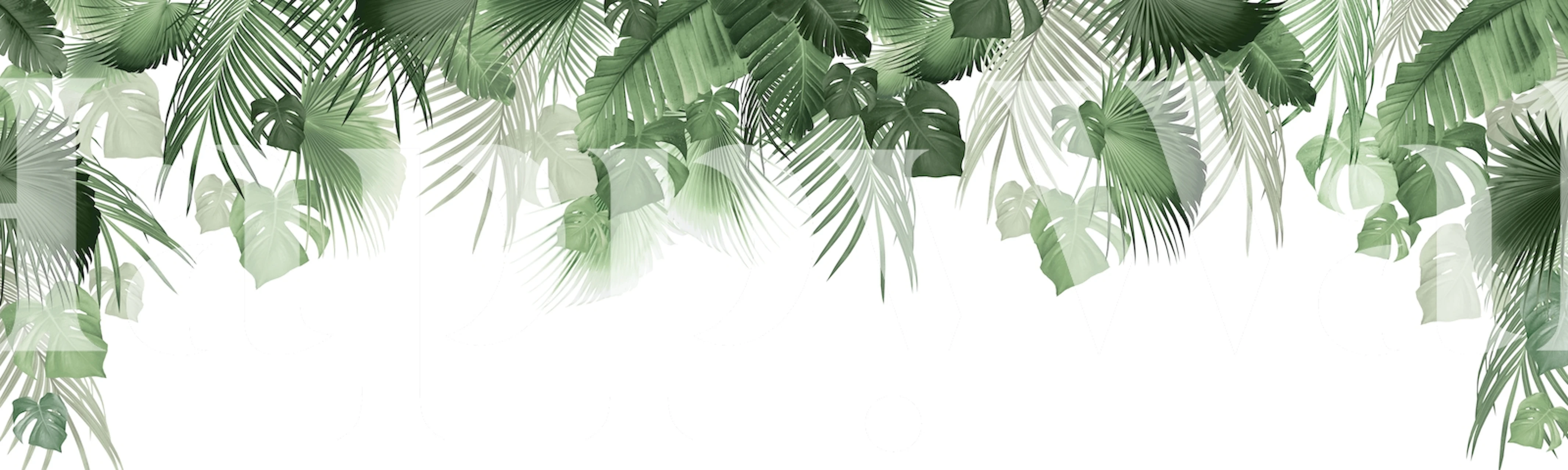 Väggdekor med tropiska löv för en lugn rumsatmosfär