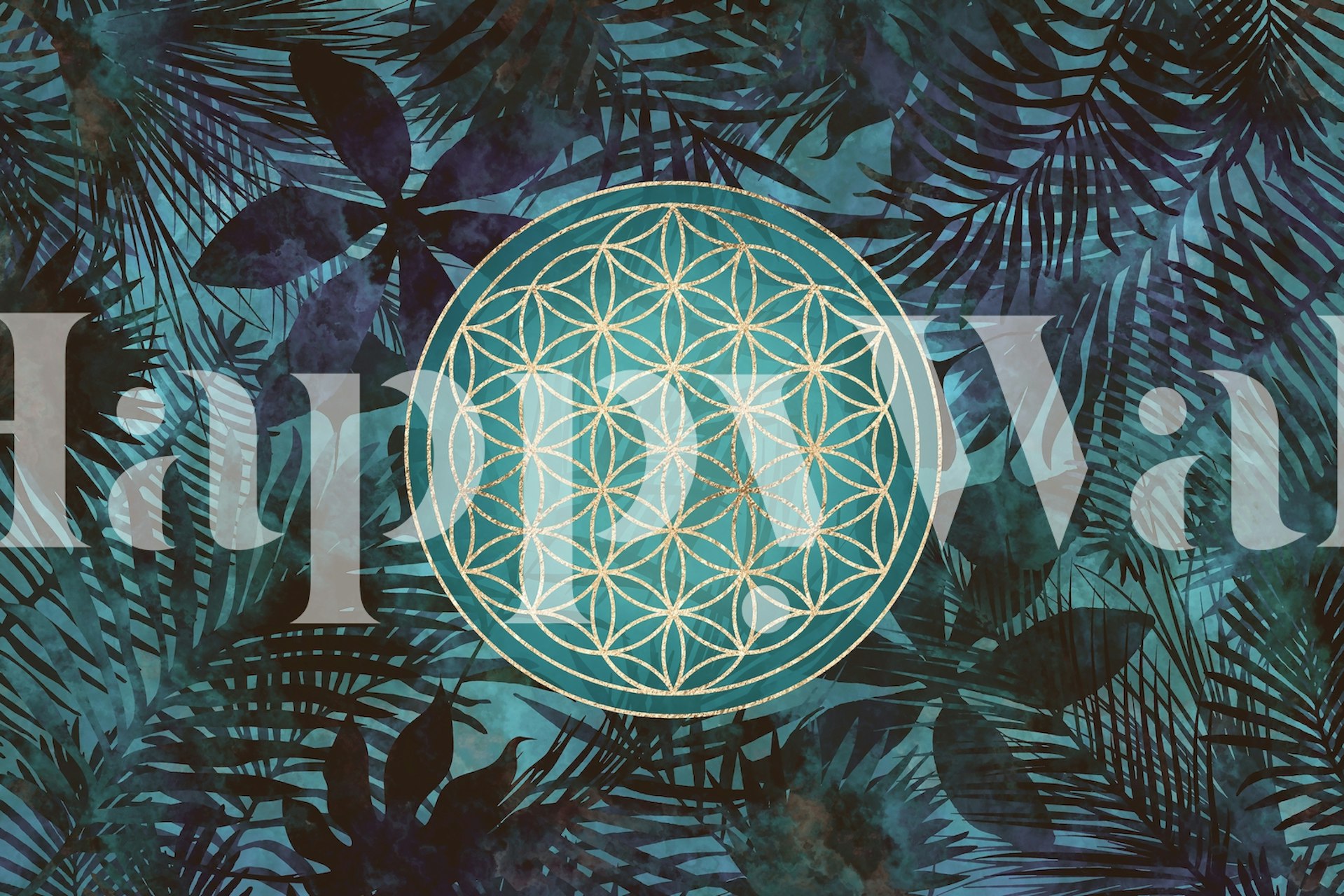 Flower of Life Exotic Jungle Wallpaper Buy Online at Happywall