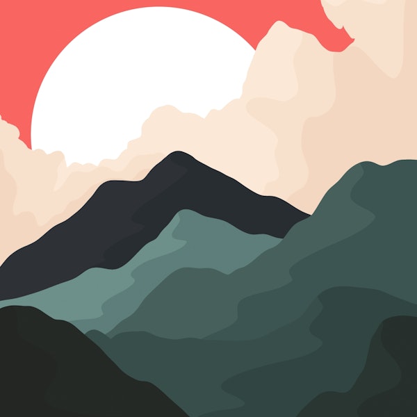 The dark green peaks