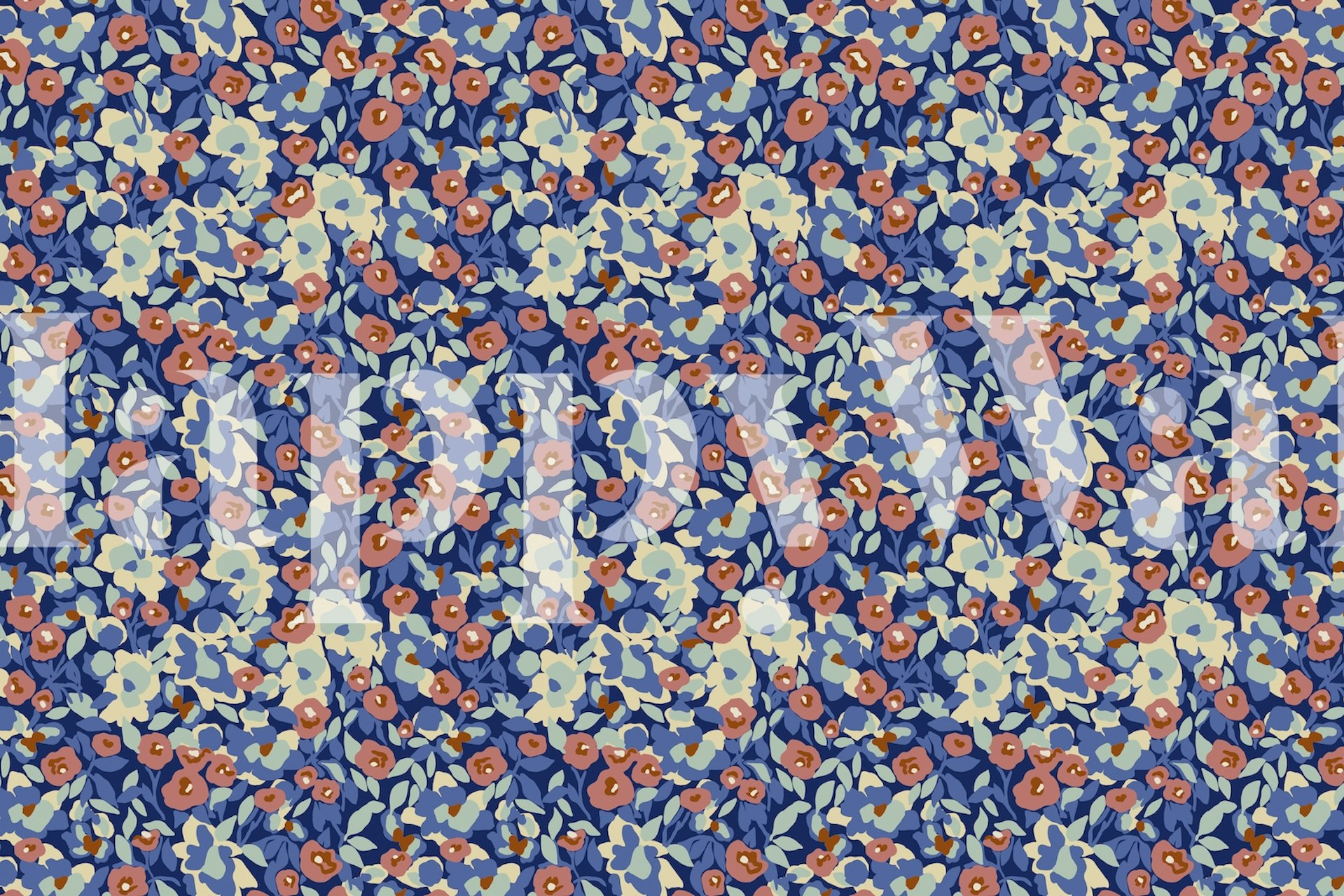 Dark modern simple garden tapet i et rom