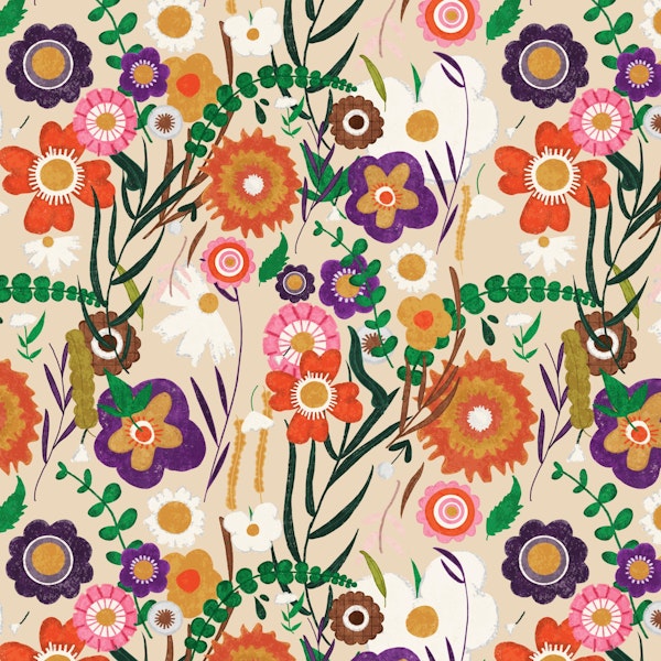 Folk Spring Floral Pearl