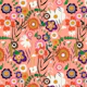 Folk spring floral pink