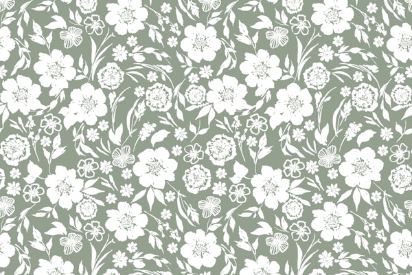 Focus green floral A