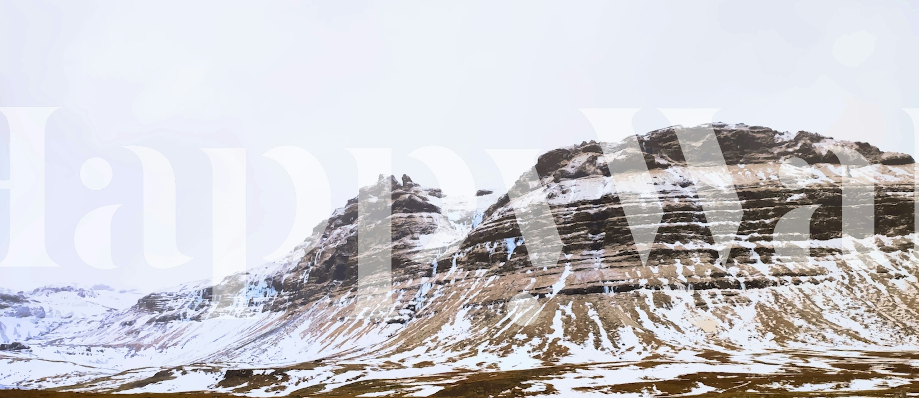 Iceland landscape wallpaper in einem Raum