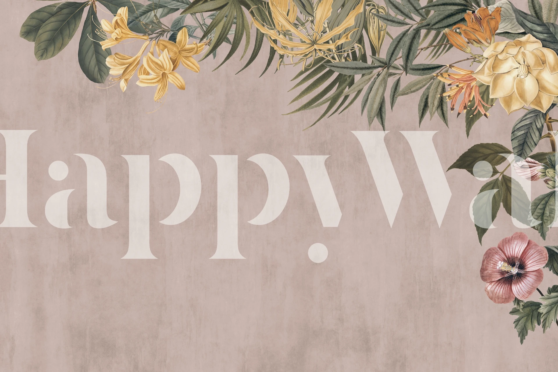 Papier peint élégant Floral Harmony avec un fond subtil