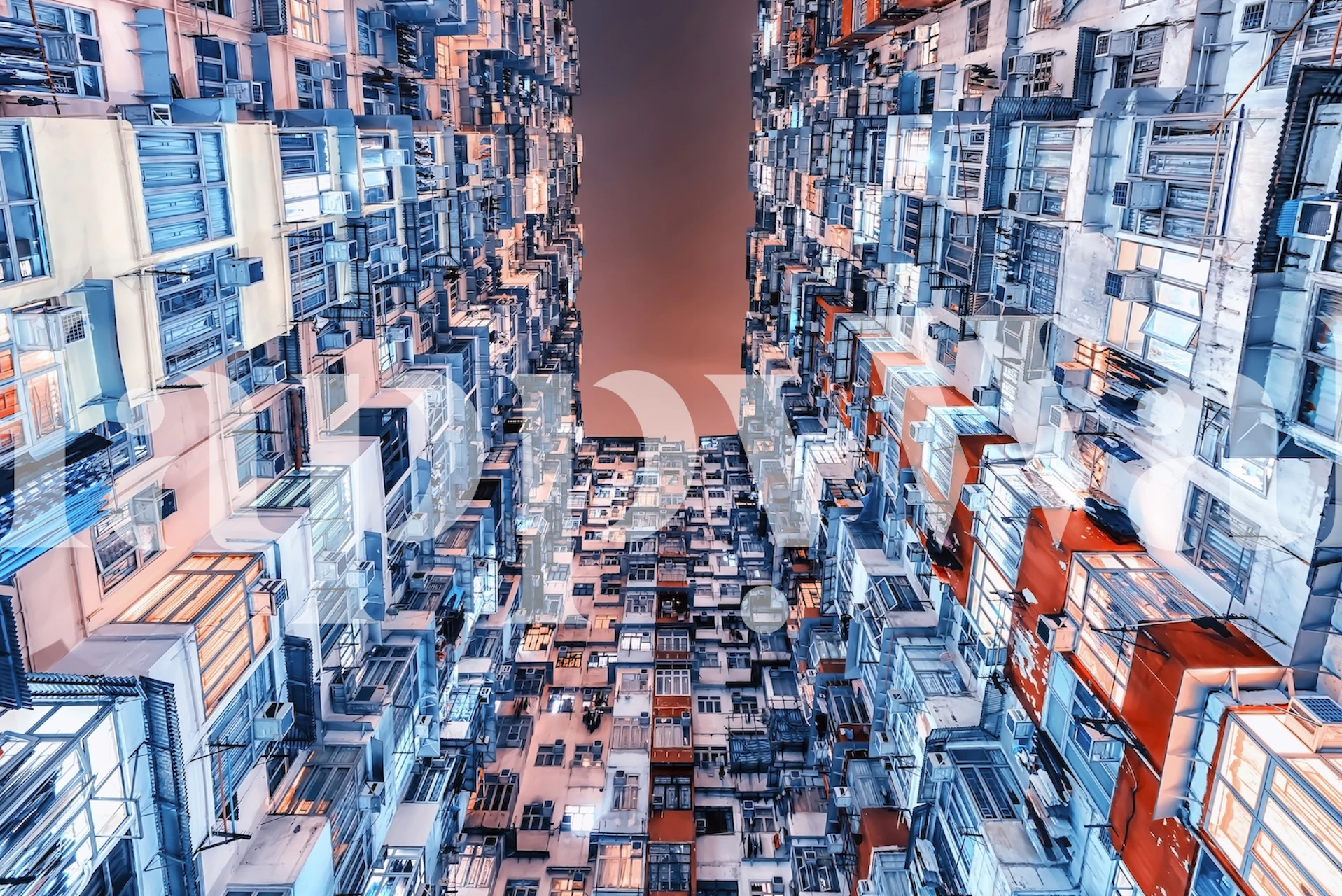 Urbant leilighetskompleks tapetdesign