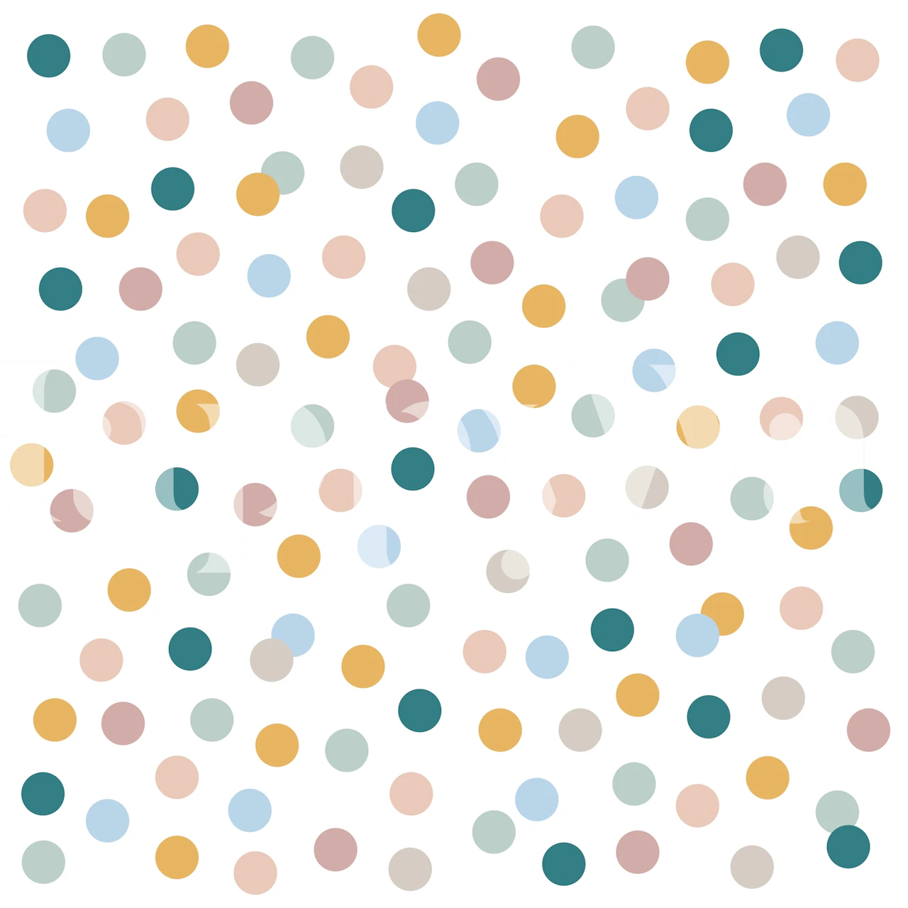 Colorful polka dots in pastel shades wallpaper