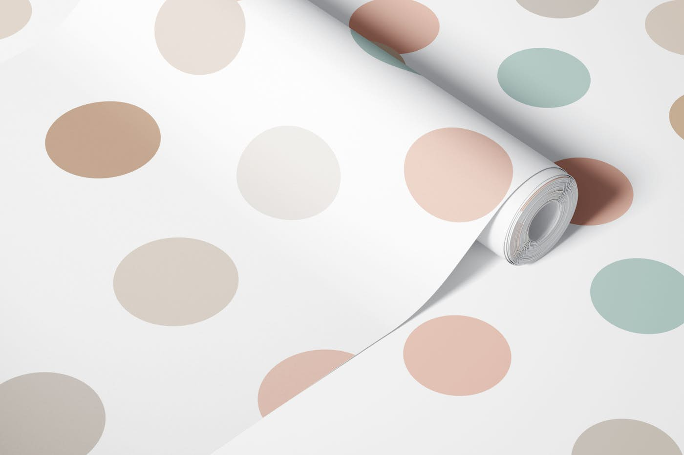 Neutral Polka Dots wallpaper roll