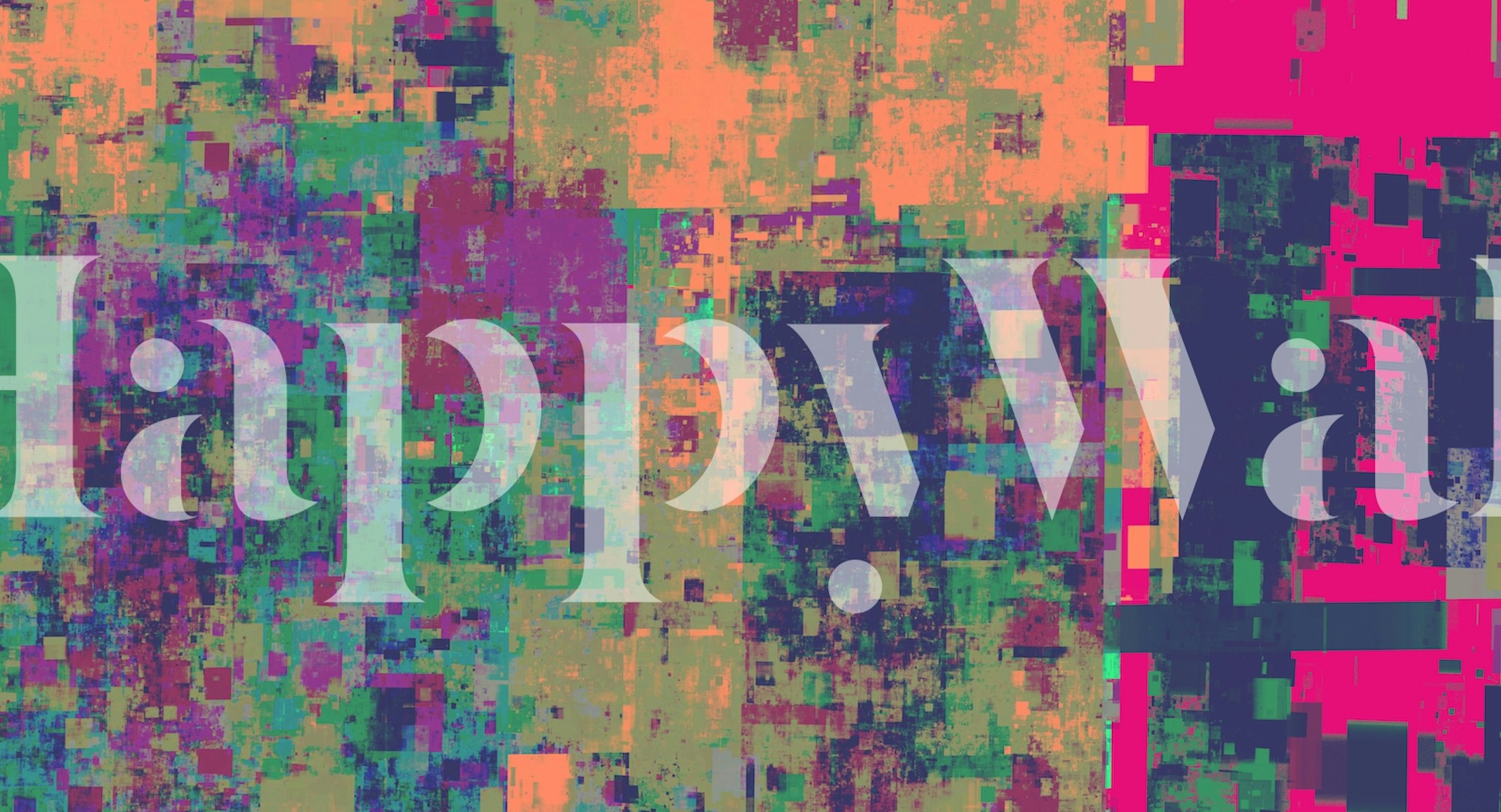 Abstract mosaic wallpaper in room setting