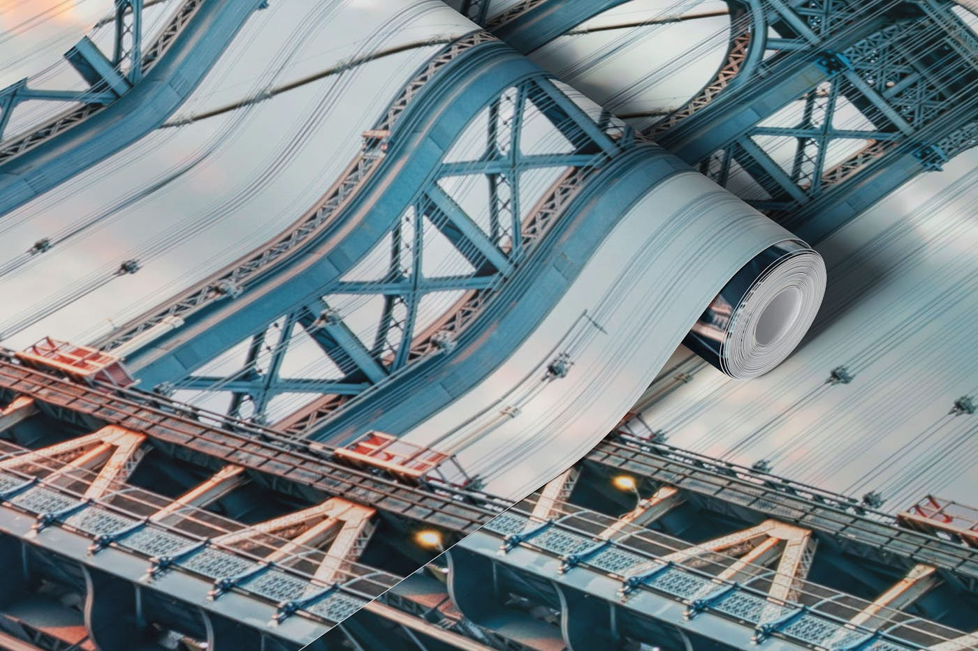 Manhattan Bridge At Sunset wallpaper roll