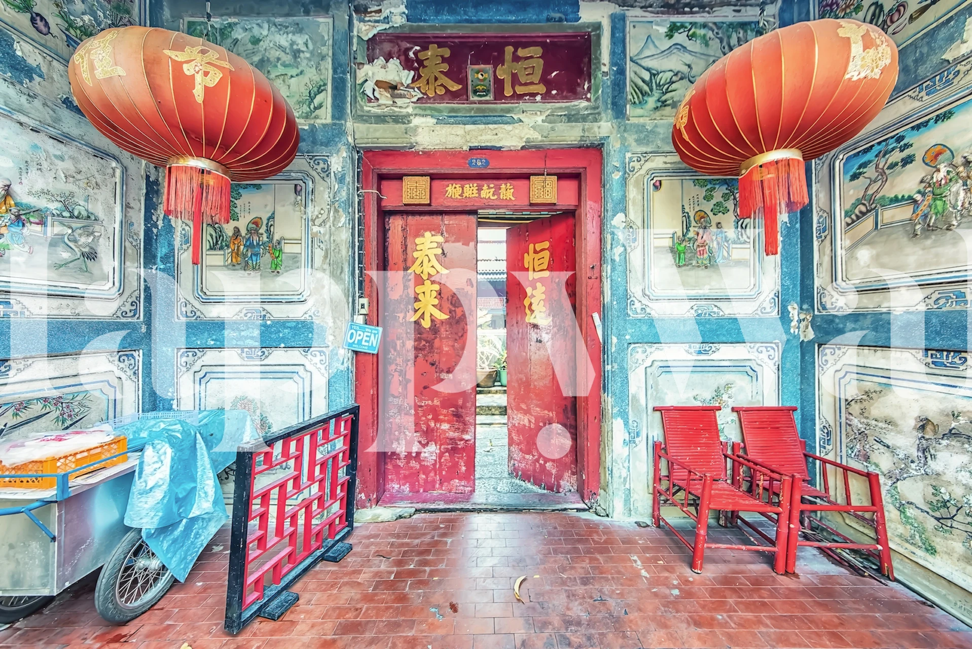 Papier peint Talat Noi affiché dans une pièce