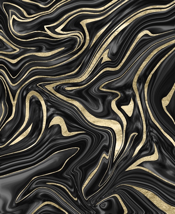 Black Gray Gold Marble 1