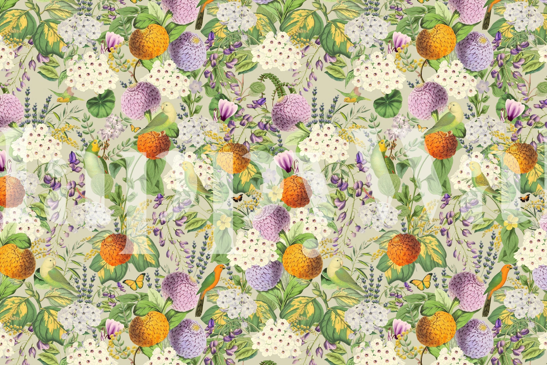 Design de papier peint Swedish Summer avec des fleurs
