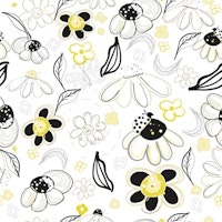 Flower daisies abstract behang