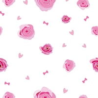 Hand drawn pink roses tapete