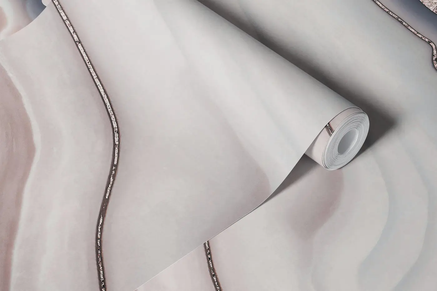 Powder Pink Rose Gold Marble wallpaper roll